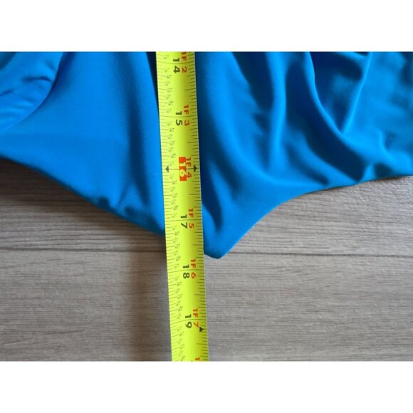 Lauren Ralph Lauren Blue Sleeveless Ruched Dress Size 10 - Picture 8 of 8